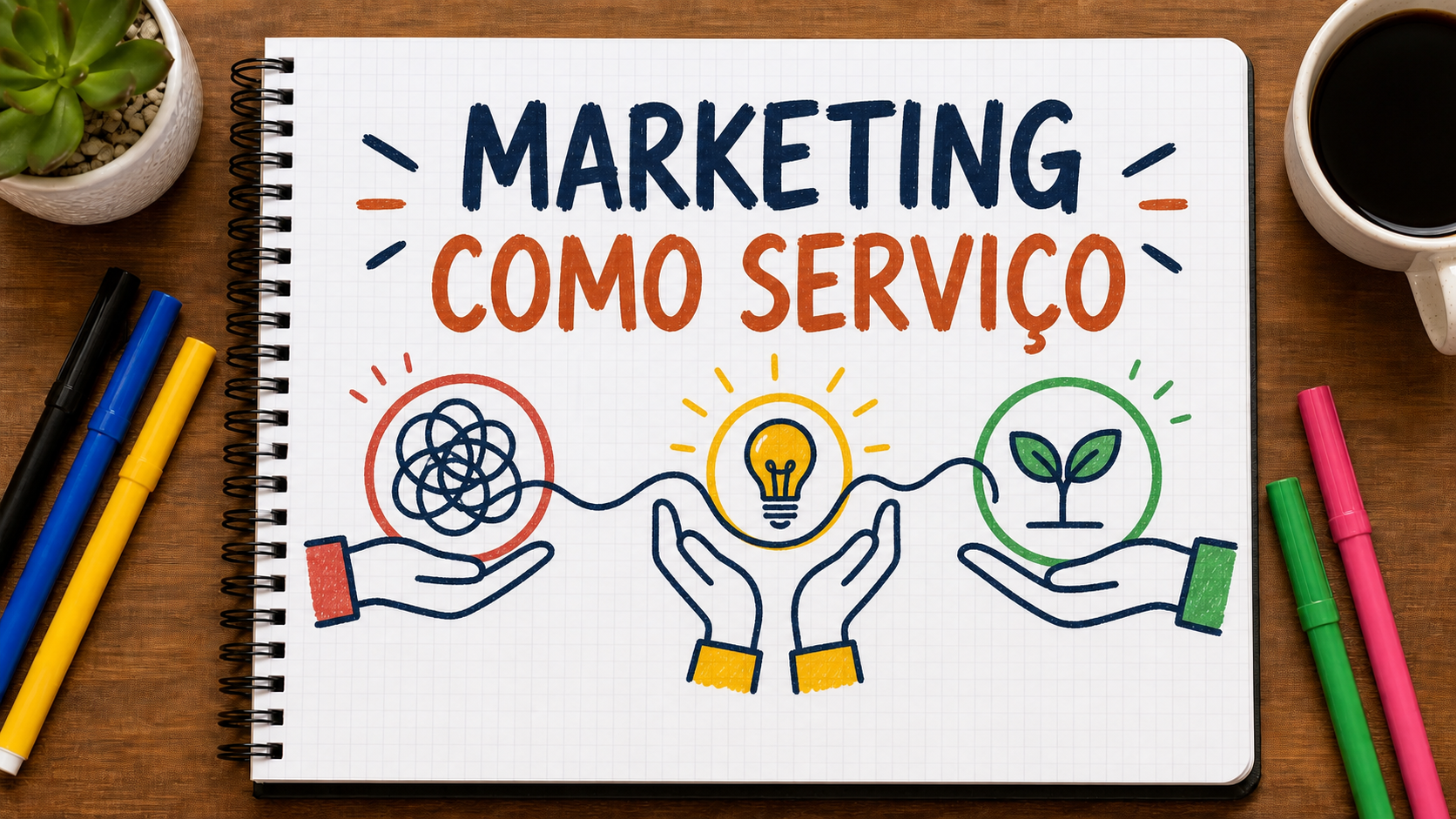 Diagrama conceitual sobre marketing como serviço aplicado à estratégia empresarial