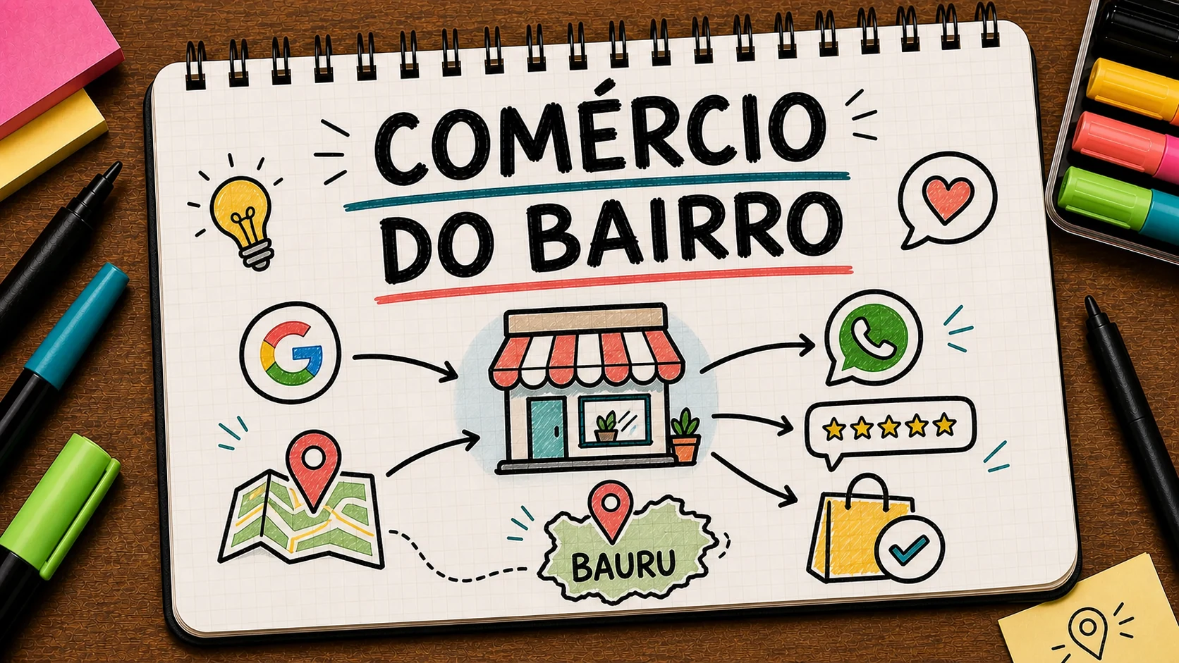 marketing digital local para comércio de bairro com loja, pedidos e rota