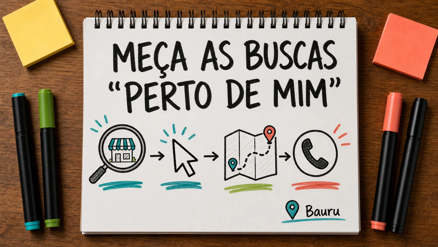 medir buscas perto de mim com rotas, ligações, mensagens e contatos locais