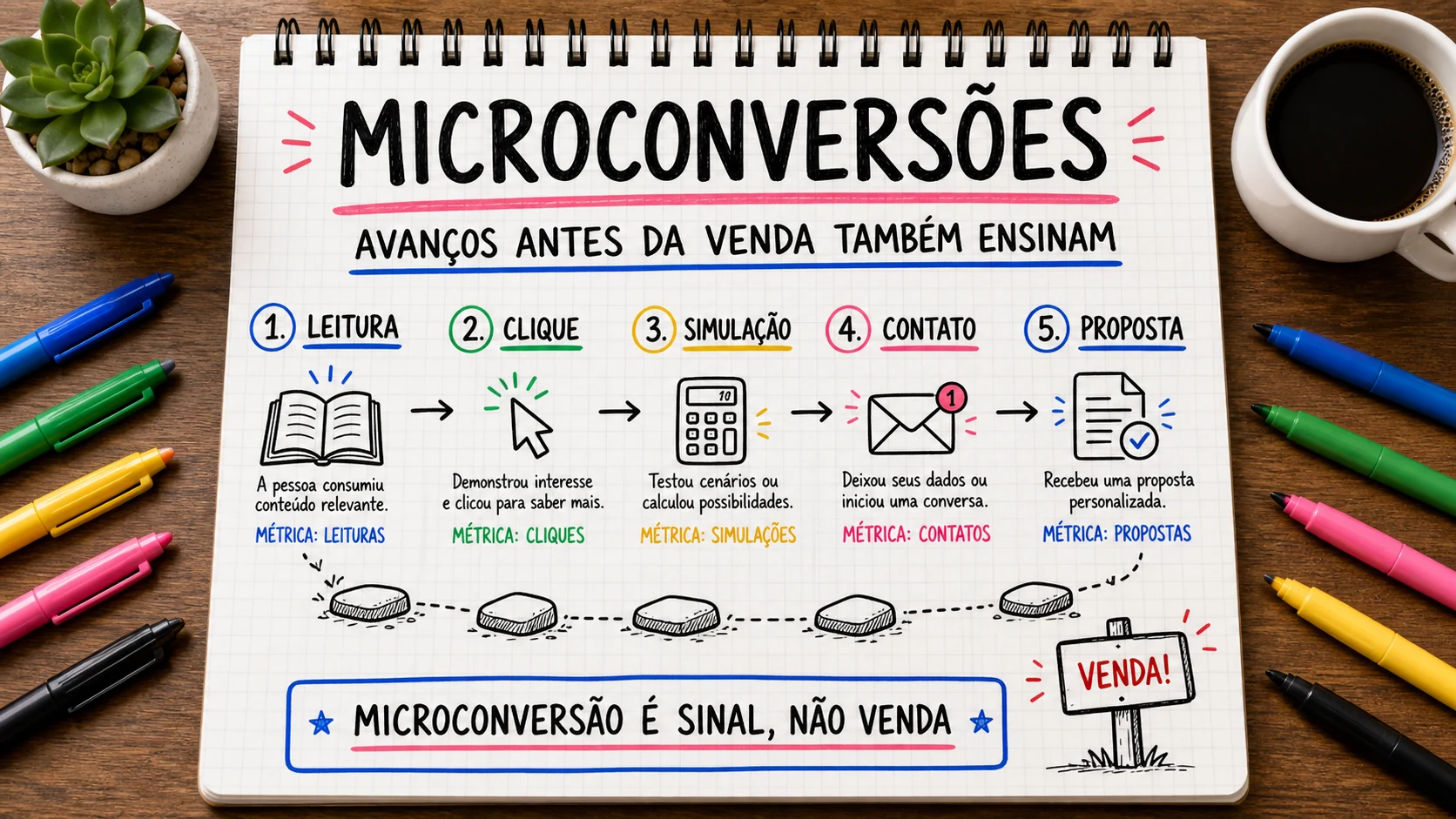 Microconversões representado em uma cena editorial sobre escolha, contexto e decisão.