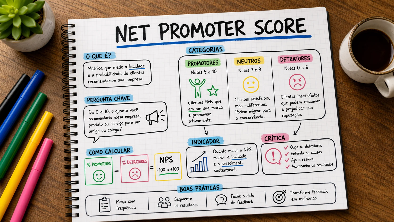 Net Promoter Score crítica em uma cena editorial sobre decisão, mensagem e comportamento de compra.