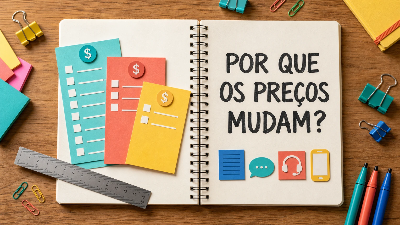 orçamentos de site com preços diferentes comparados pelo escopo