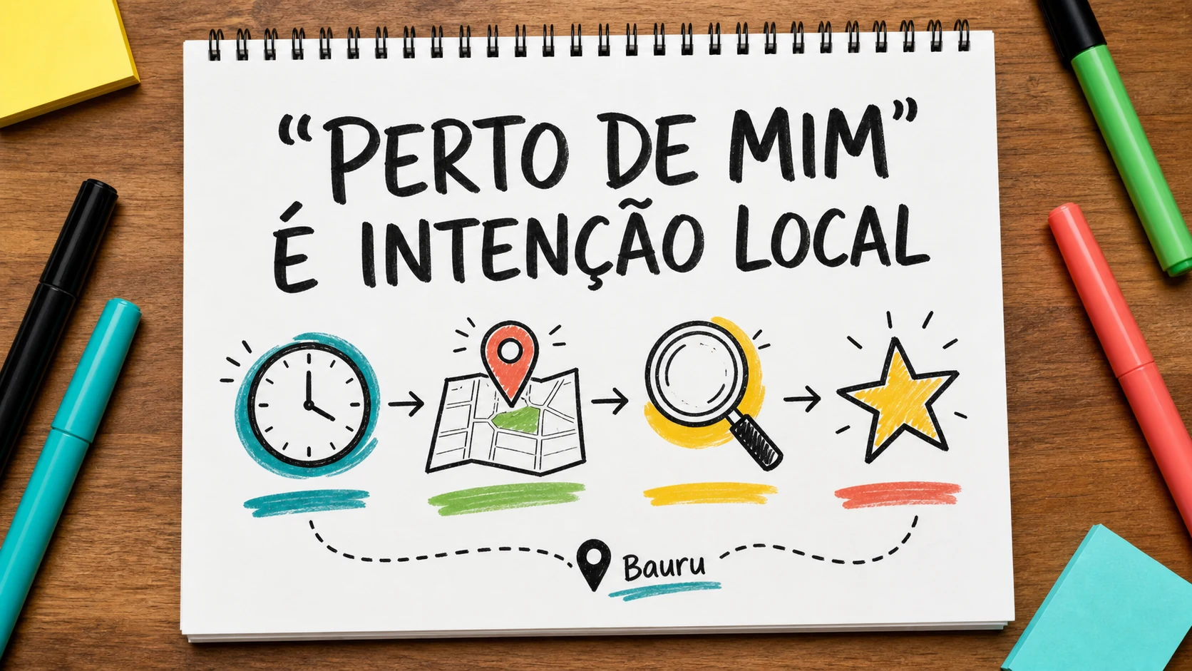 Caderno sobre palavras-chave perto de mim para negócios locais