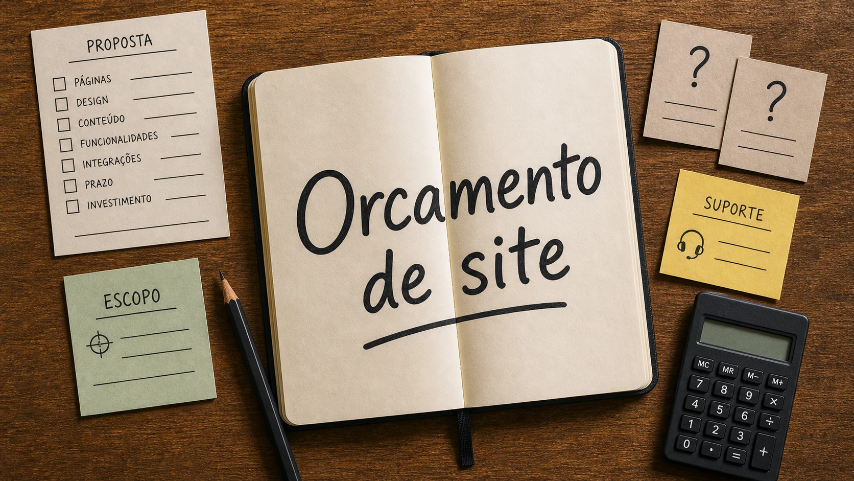 como pedir orçamento de site com perguntas certas antes de contratar