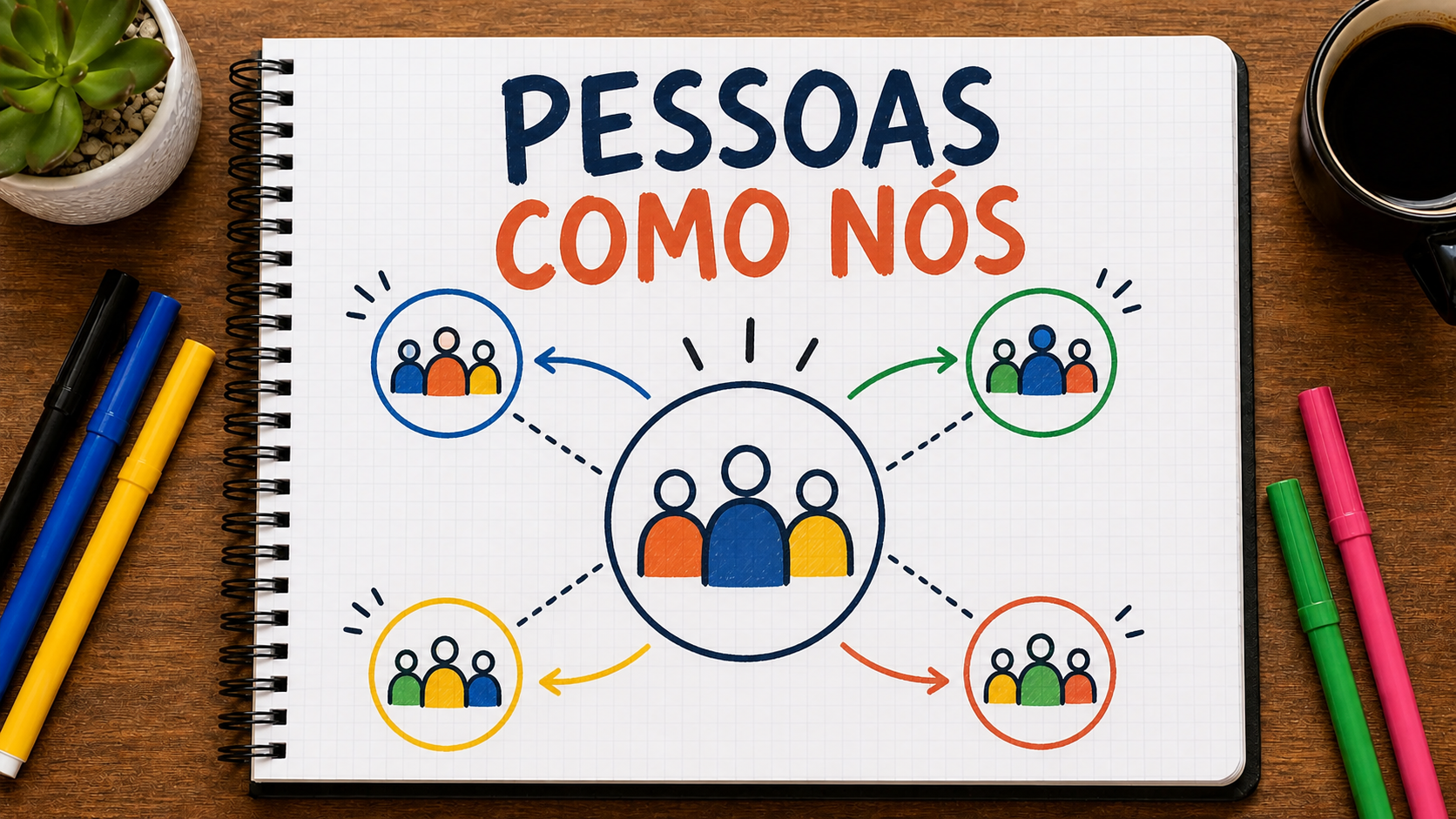 Diagrama conceitual sobre pessoas como nós no marketing aplicado à estratégia empresarial