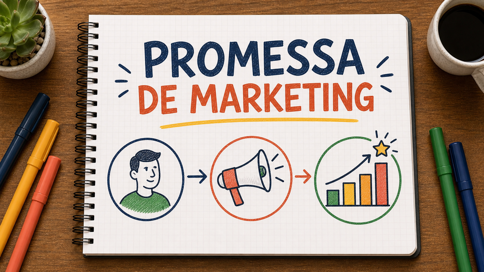 Diagrama conceitual sobre promessa de marketing aplicado à estratégia empresarial