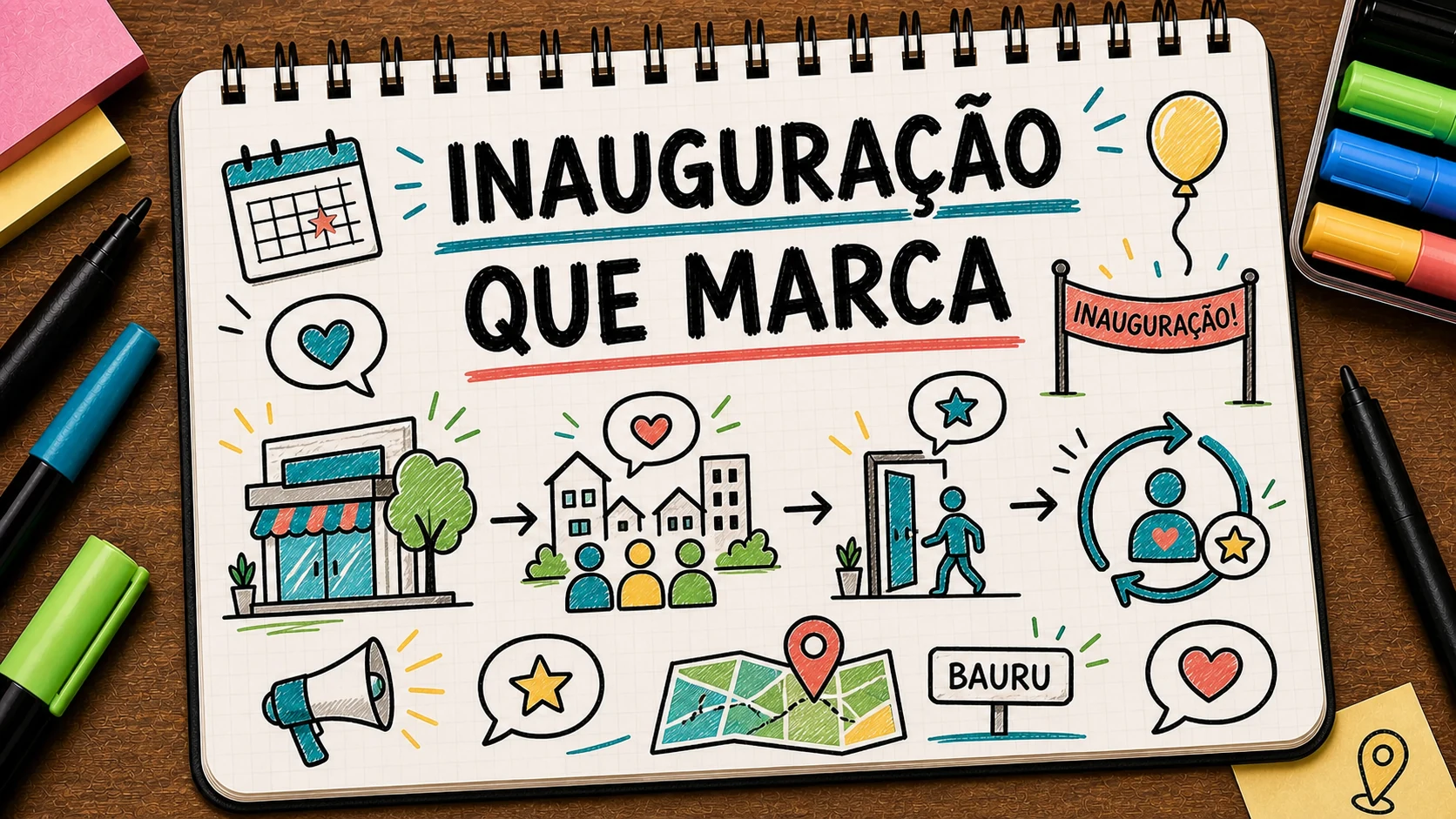 promoção de inauguração apresentando empresa nova para clientes locais