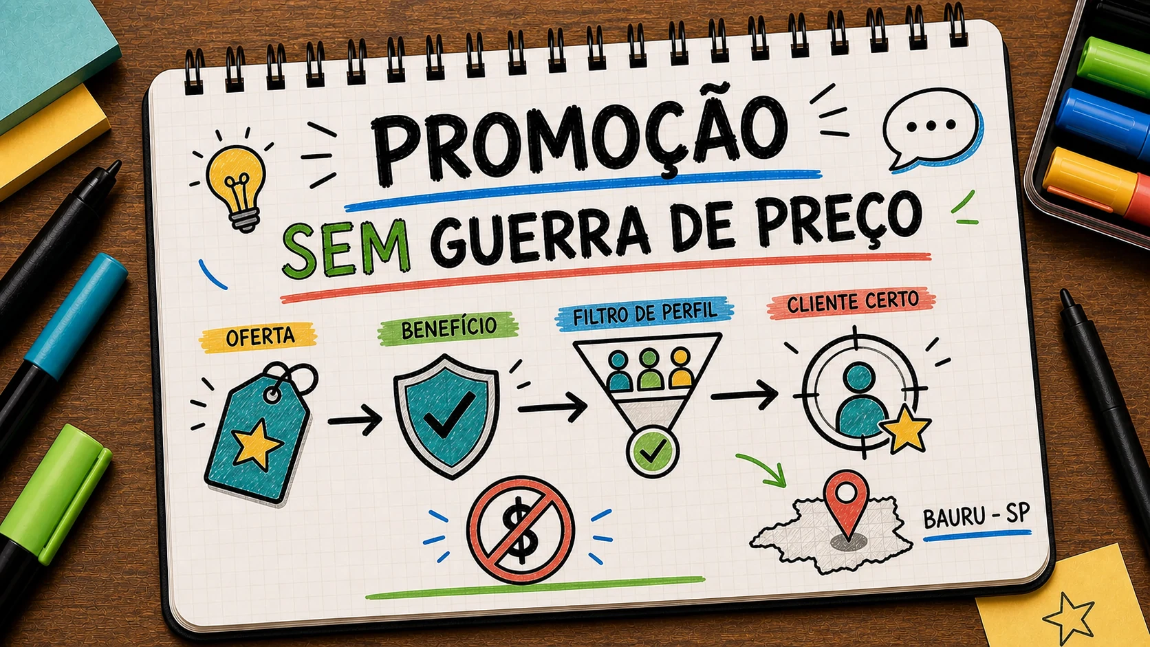 promoção sem atrair cliente de preço baixo com benefício e filtro