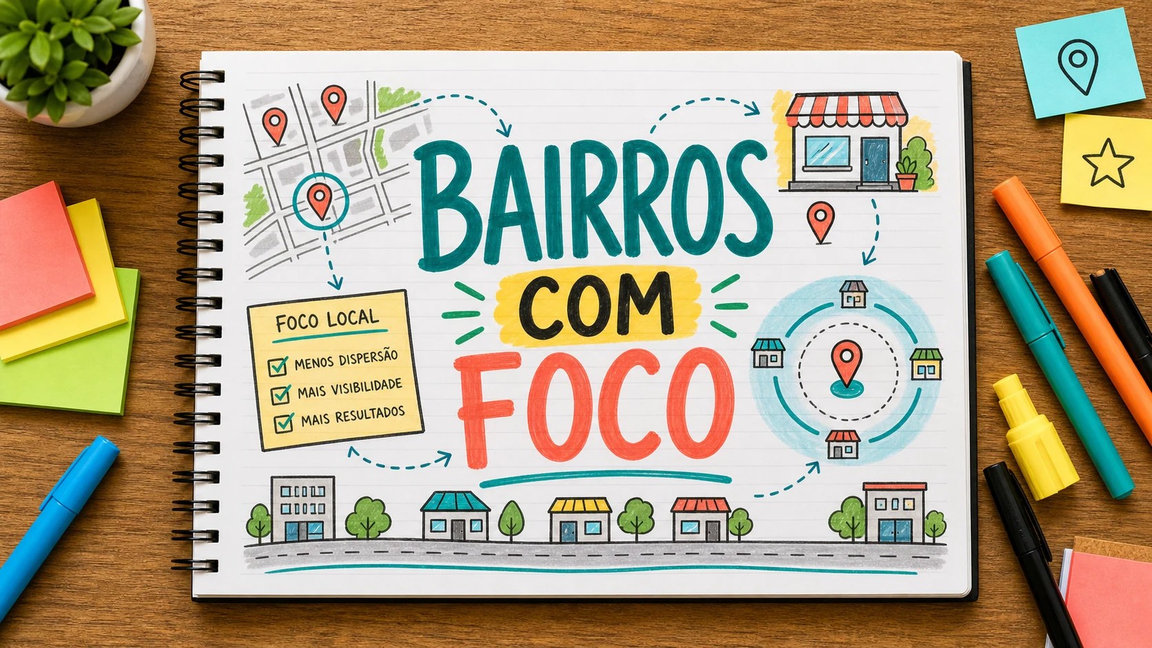 promover empresa local em bairros em planejamento visual para negócios locais