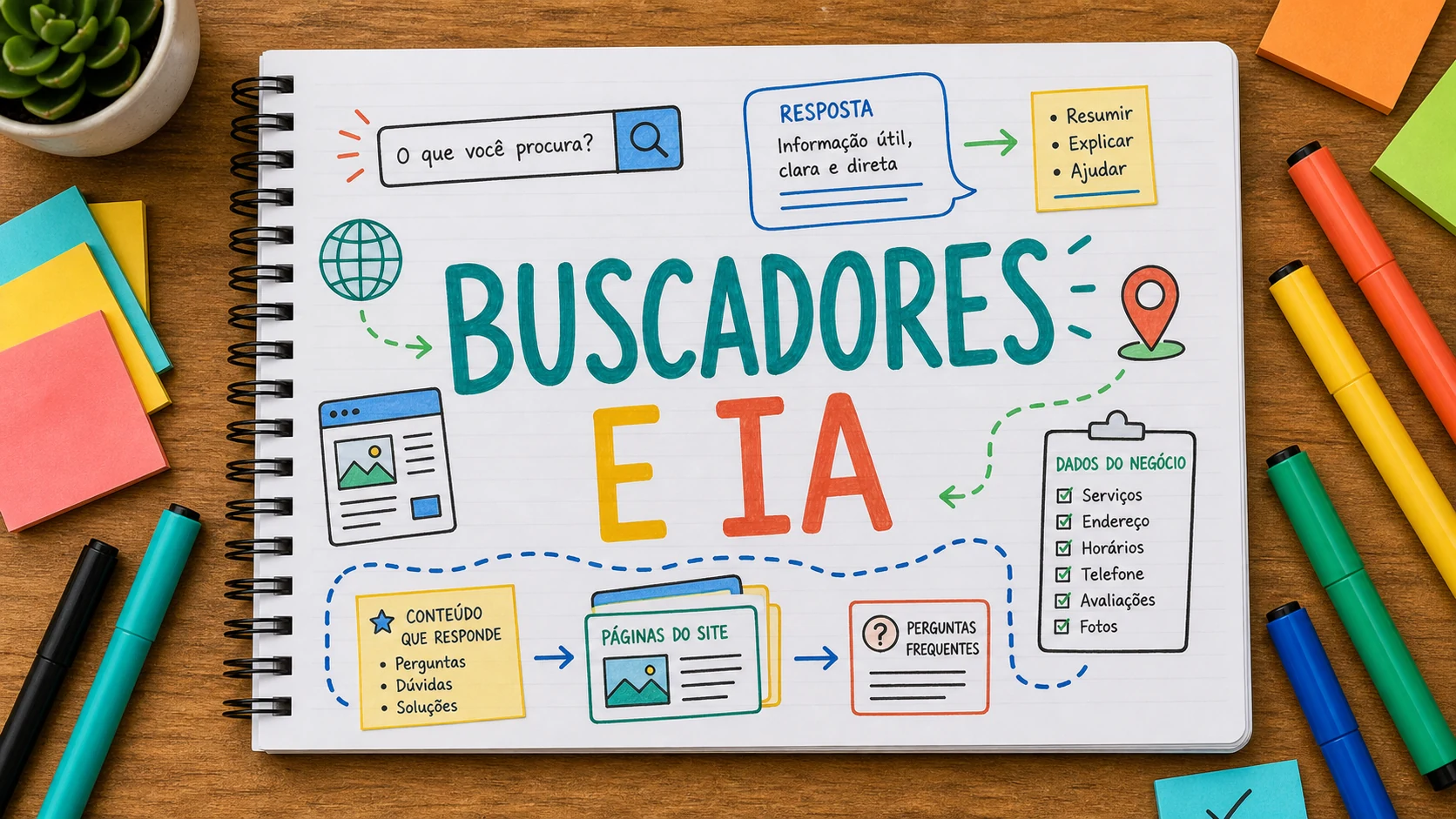 promover empresa local em buscadores e IA em planejamento visual para negócios locais