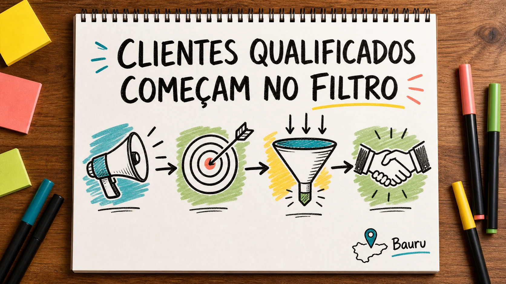 promover empresa local para clientes qualificados em planejamento visual para negócios locais