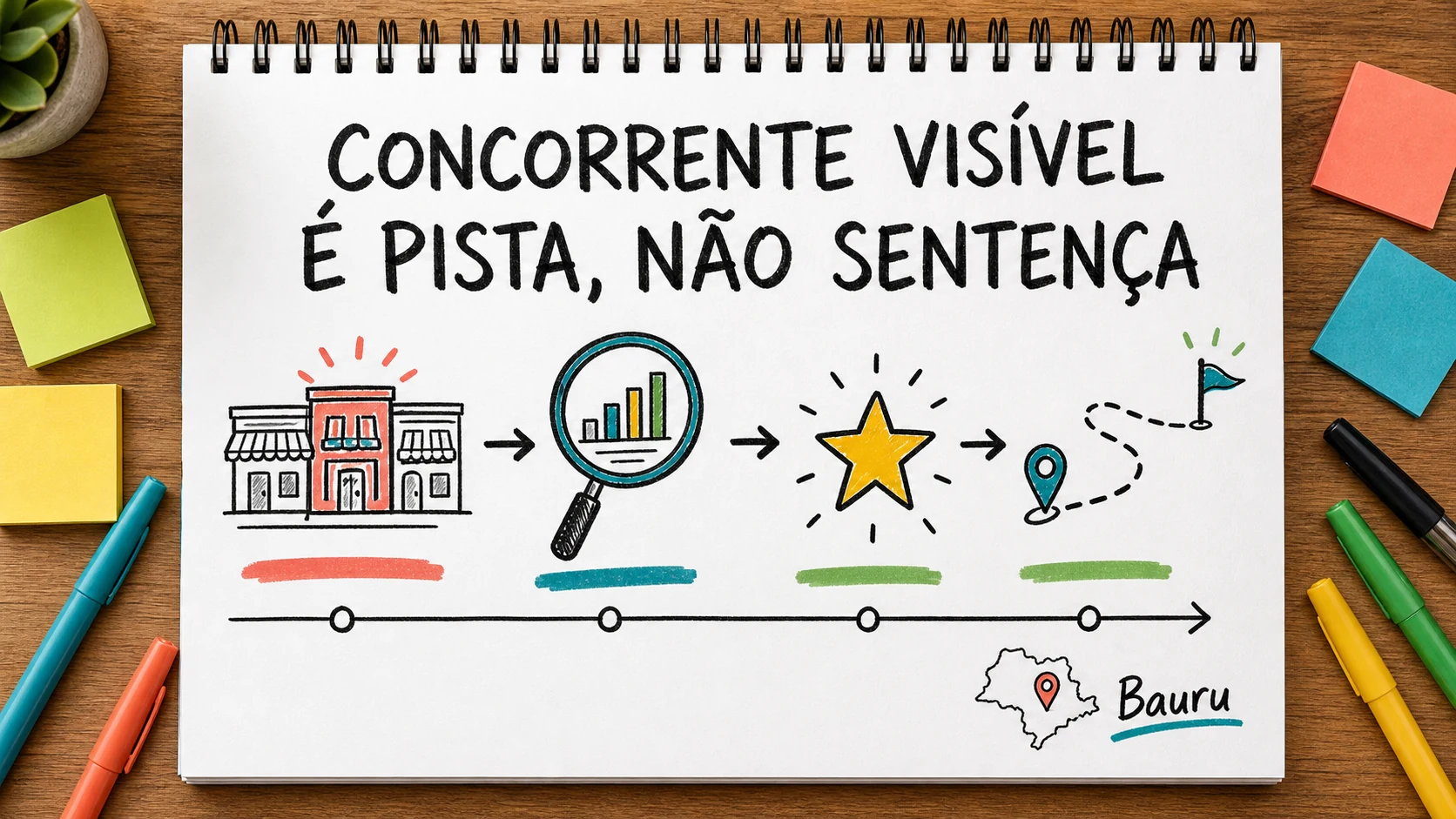 promover empresa local contra concorrentes em planejamento visual para negócios locais