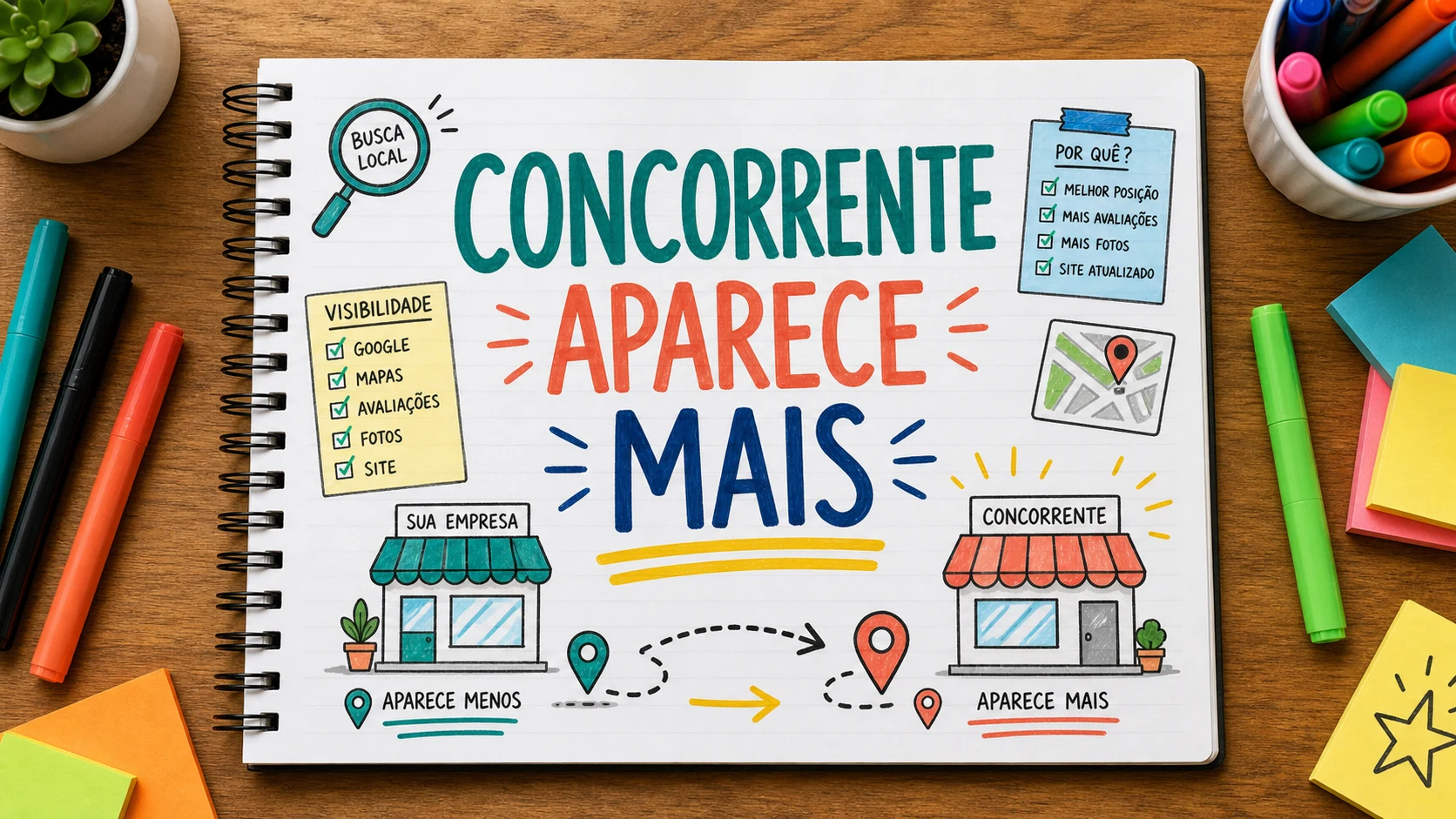promover empresa local contra concorrentes em planejamento visual para negócios locais