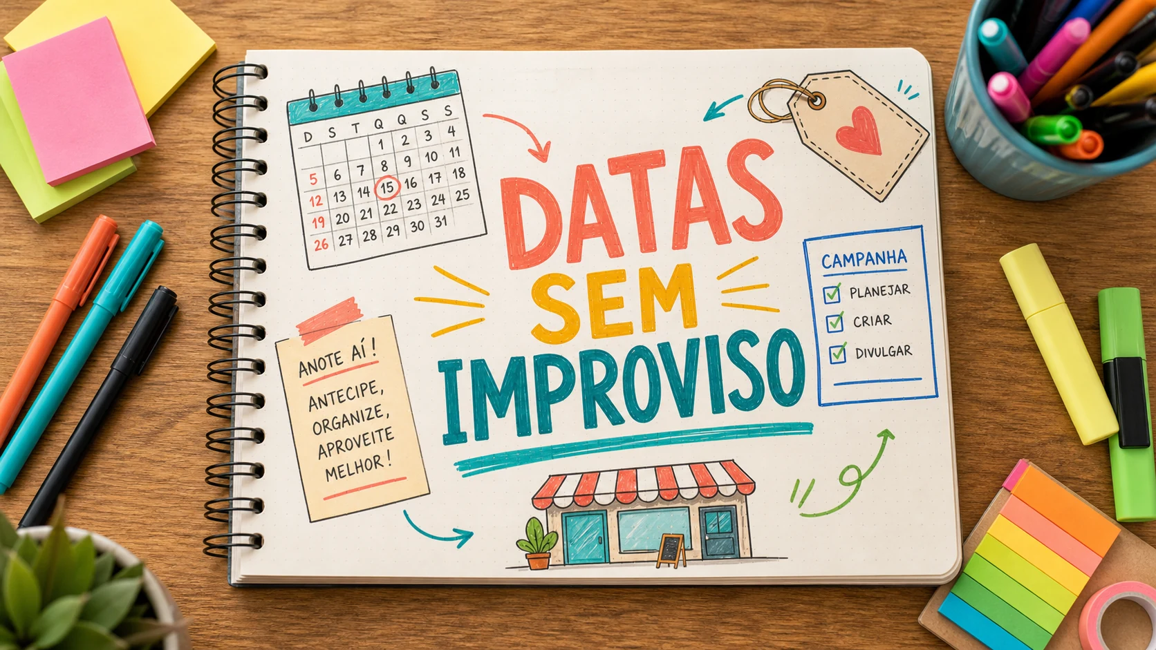 promover empresa local em datas comemorativas em planejamento visual para negócios locais