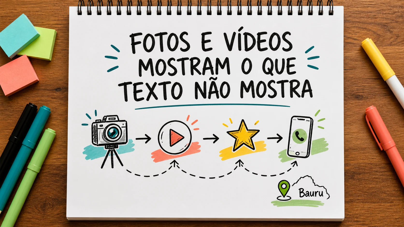 promover empresa local com fotos e vídeos em planejamento visual para negócios locais