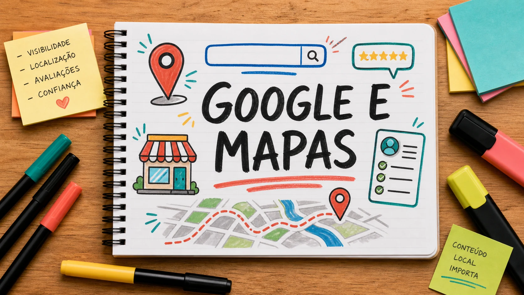 promover empresa local no Google em planejamento visual para negócios locais