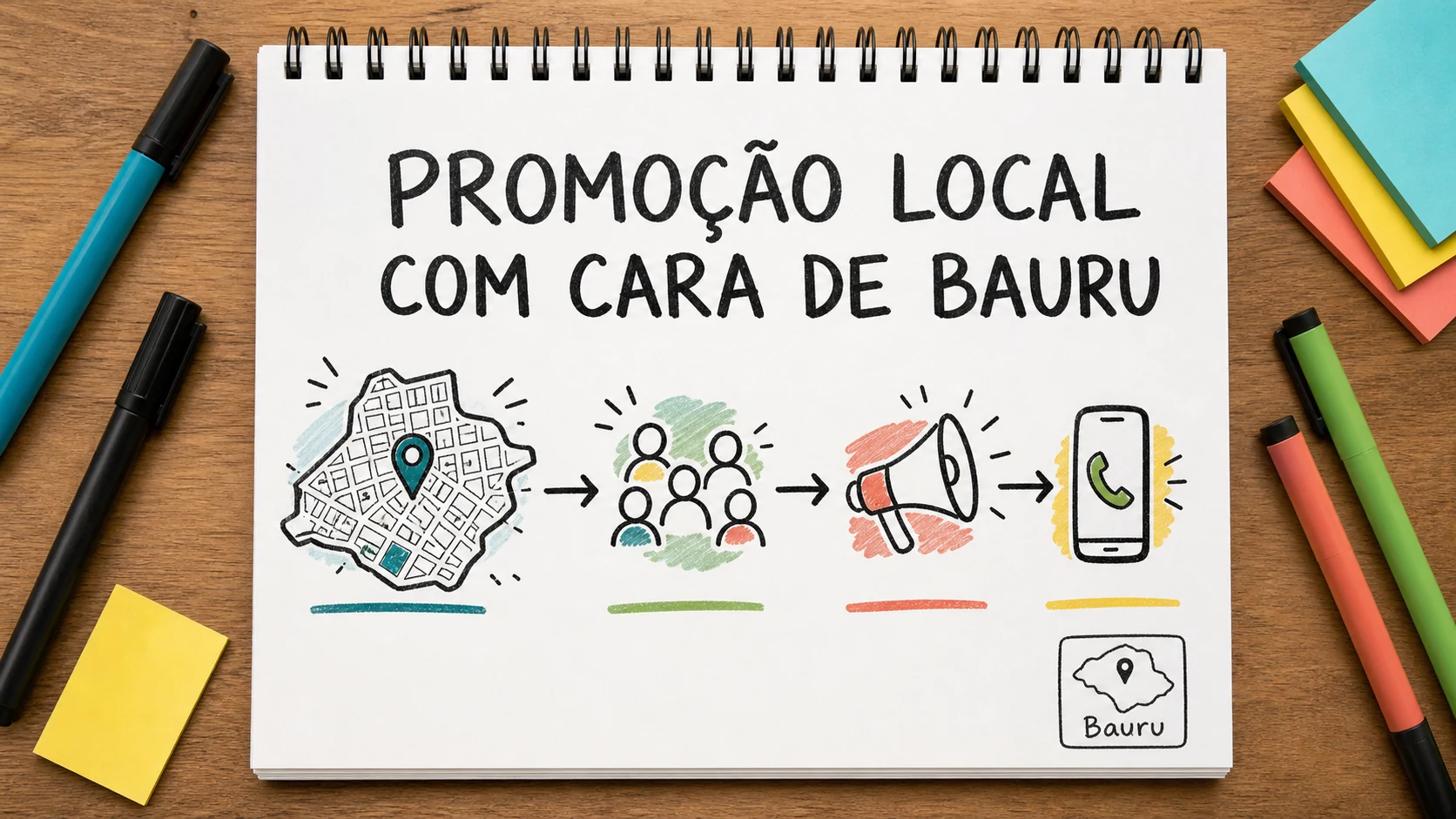 promover empresa local em Bauru em planejamento visual para negócios locais