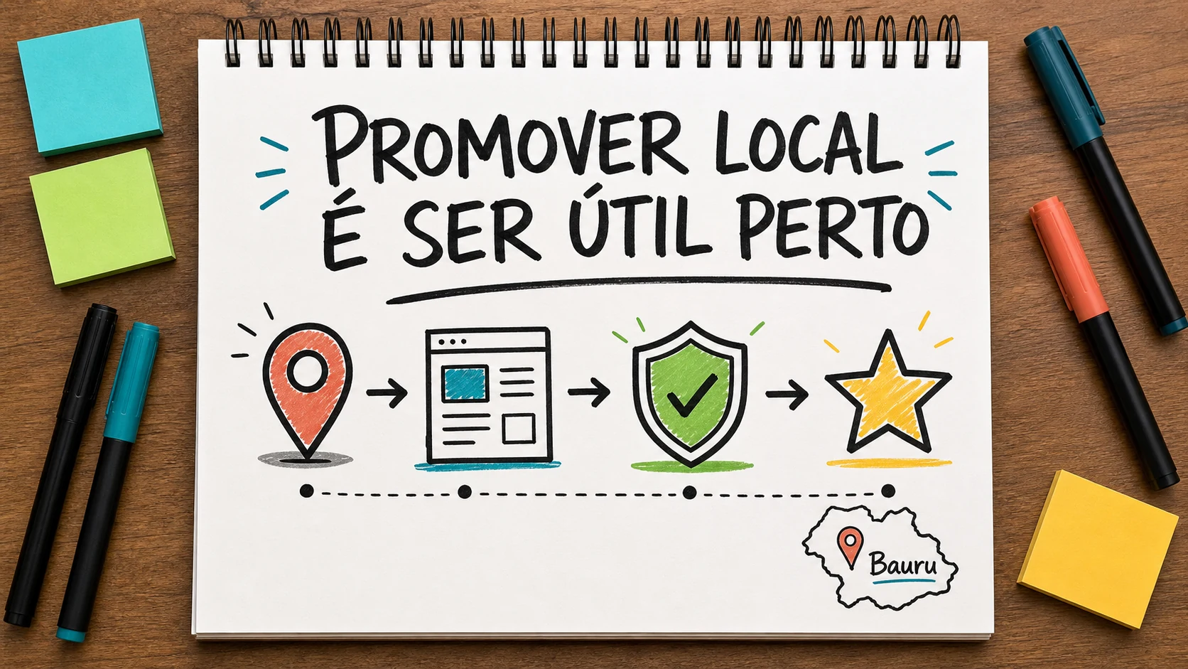promover empresa local em planejamento visual para negócios locais