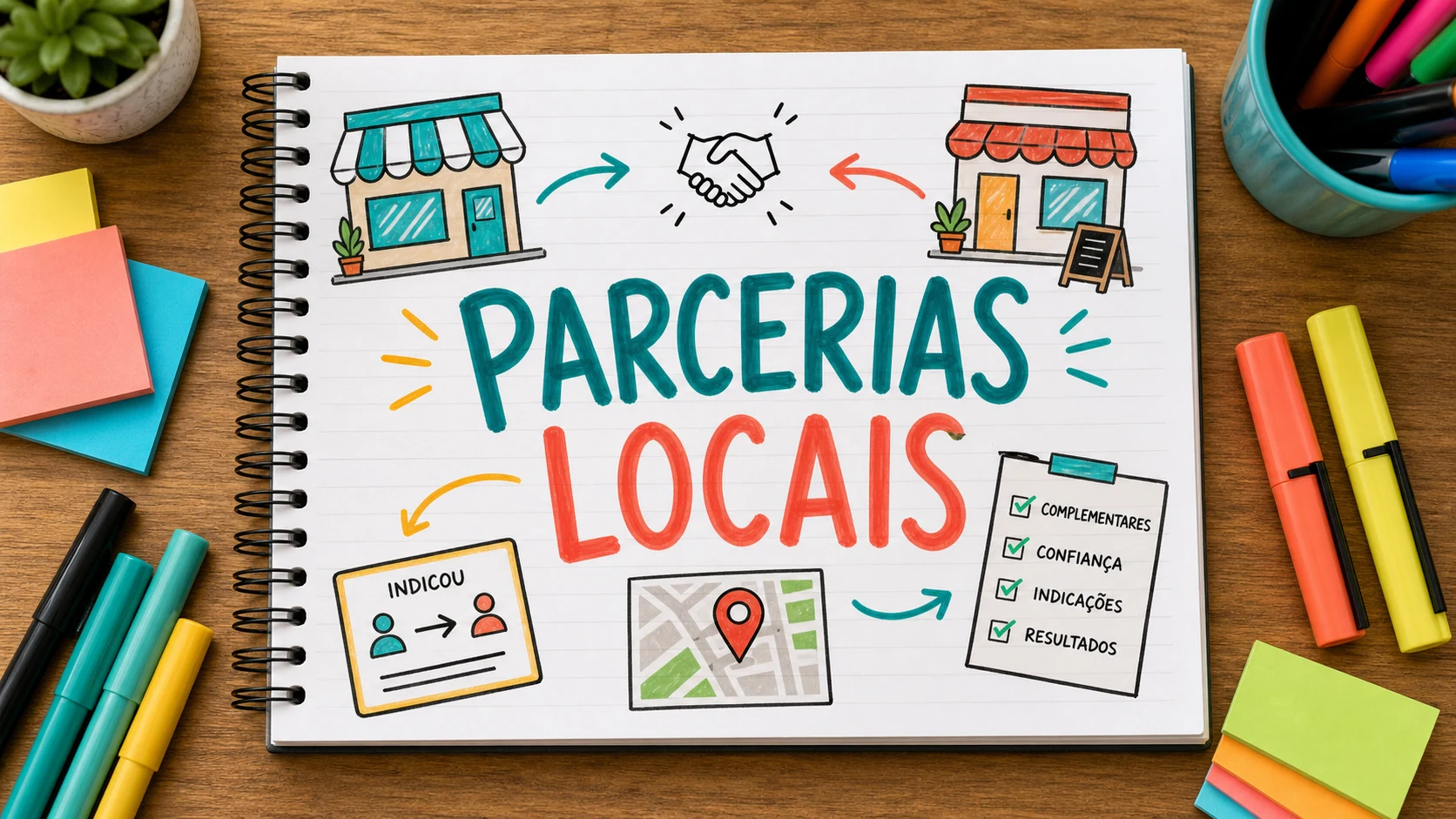 promover empresa local com parcerias em planejamento visual para negócios locais
