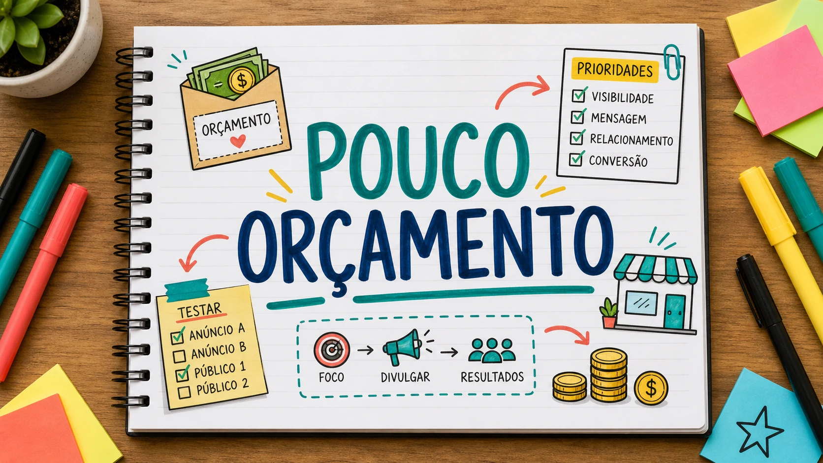 promover empresa local com pouco dinheiro em planejamento visual para negócios locais