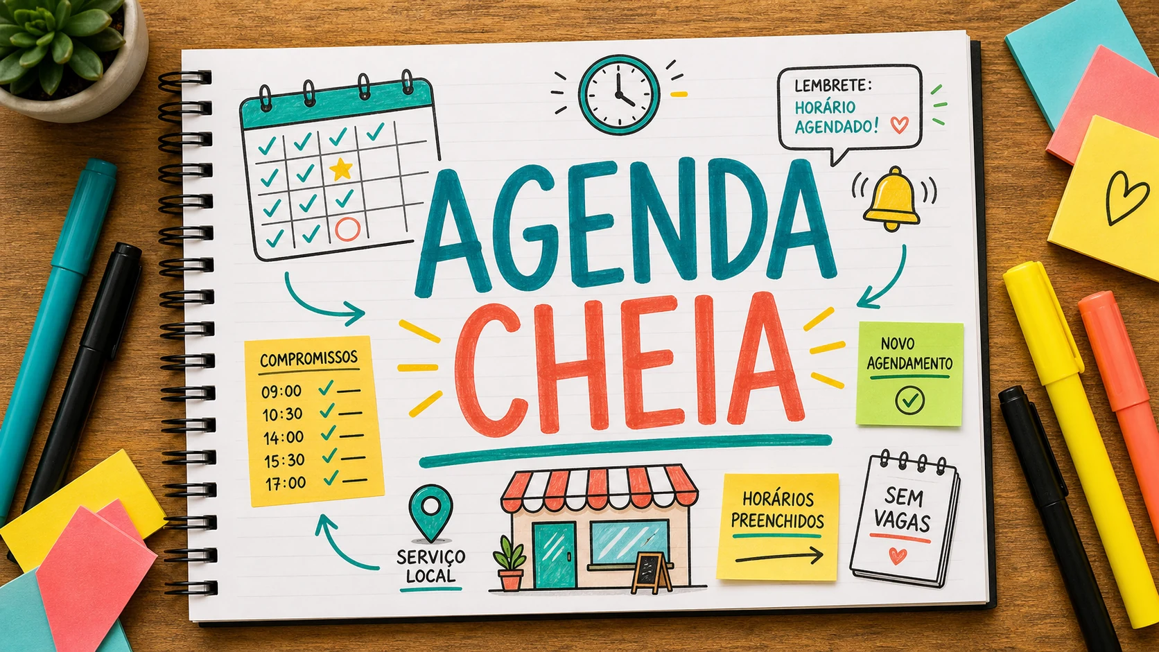 promover empresa local para preencher agenda em planejamento visual para negócios locais