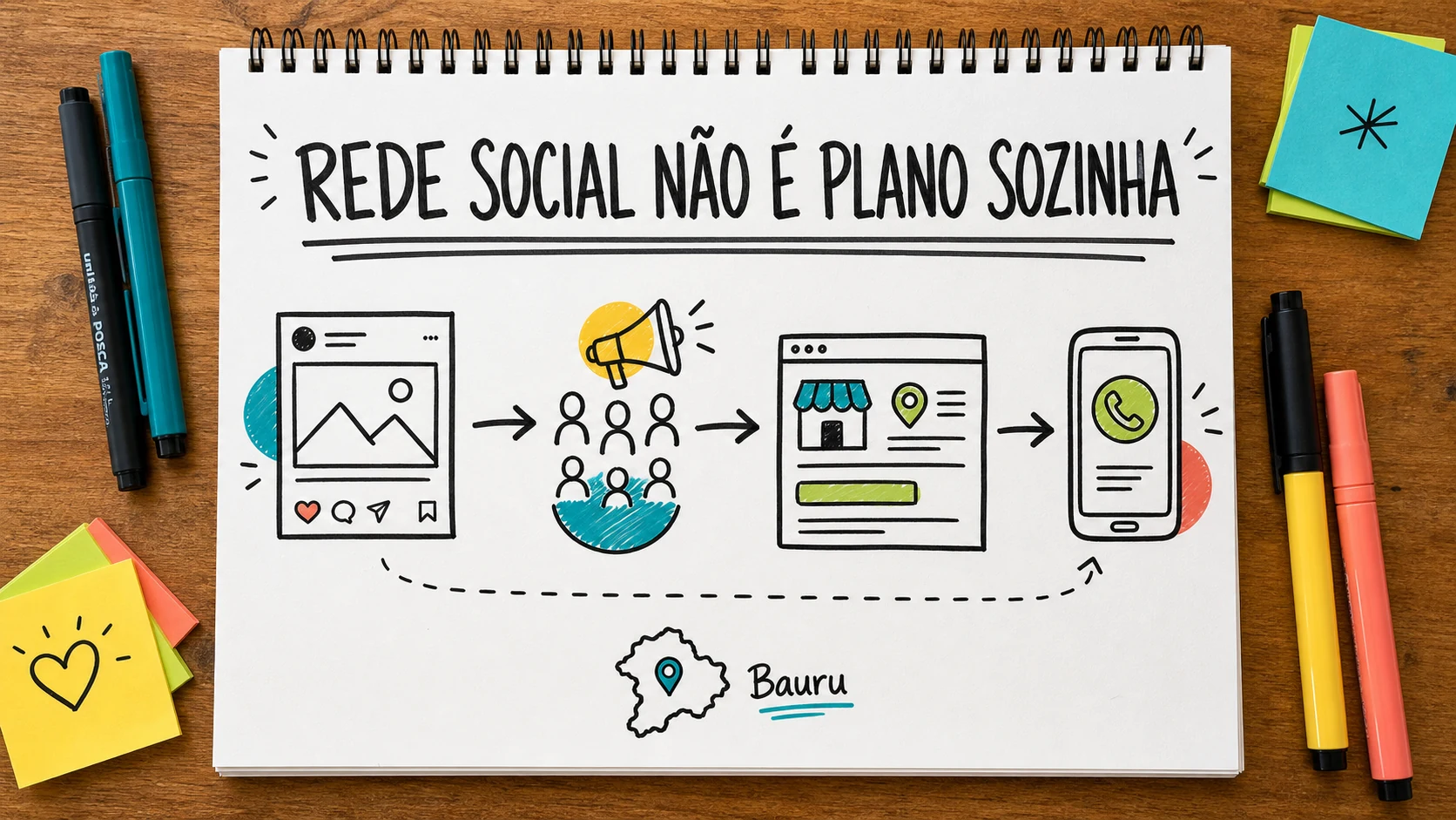 promover empresa local nas redes sociais em planejamento visual para negócios locais