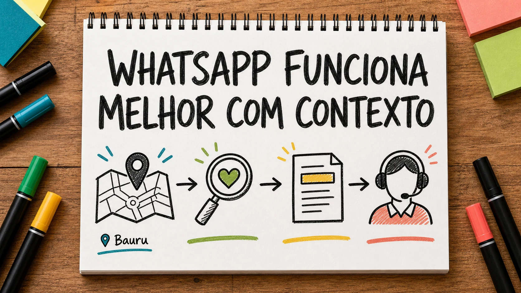 promover empresa local pelo WhatsApp em planejamento visual para negócios locais
