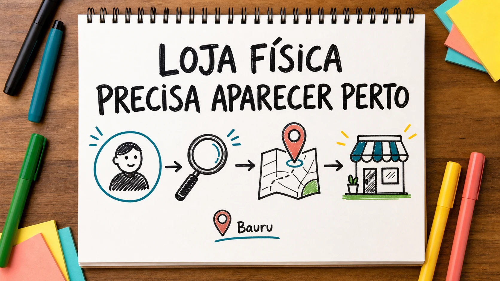 promover loja física local em planejamento visual para negócios locais