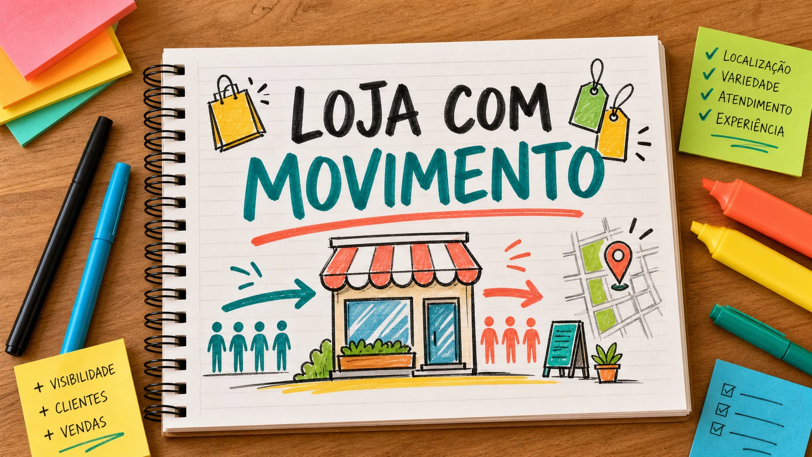 promover loja física local em planejamento visual para negócios locais