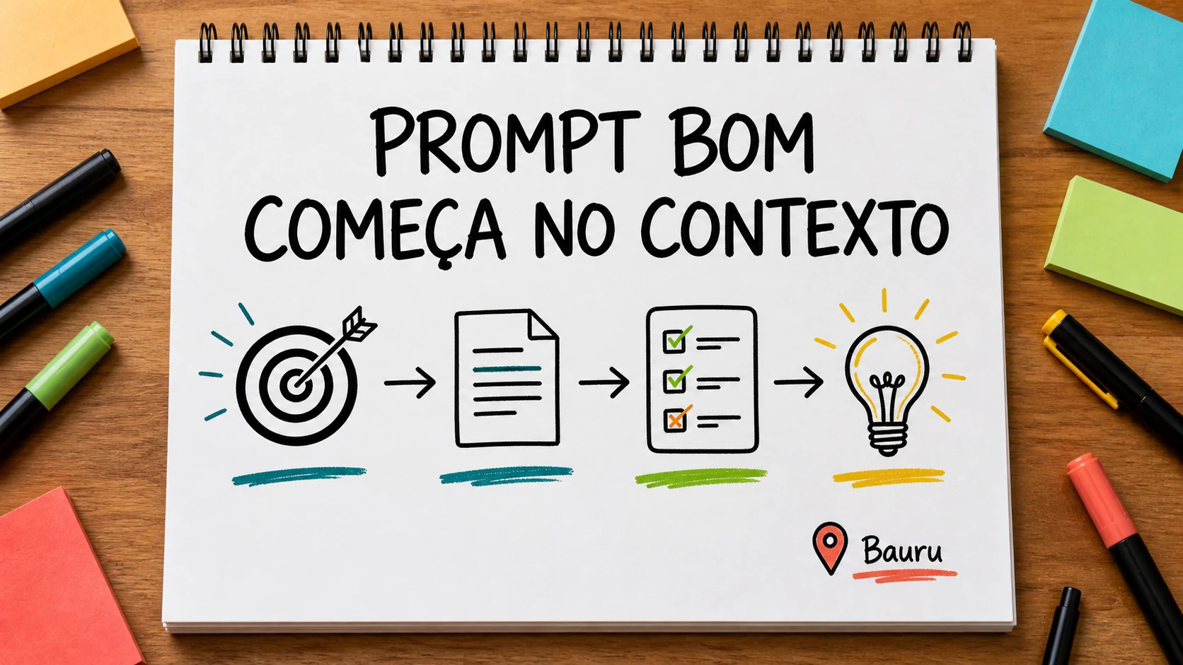 Ilustração editorial sobre prompts profissionais para inteligência artificial aplicada a empresas
