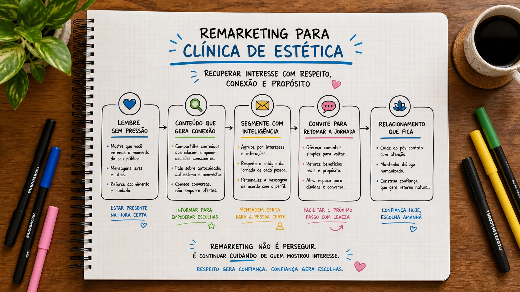 Infográfico sobre remarketing para clínica de estética aplicado a clínicas de estética.