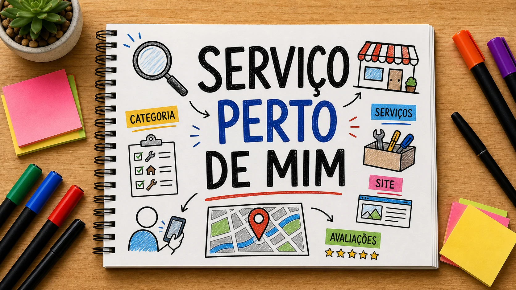 aparecer no Google Maps por serviço perto de mim com categorias claras