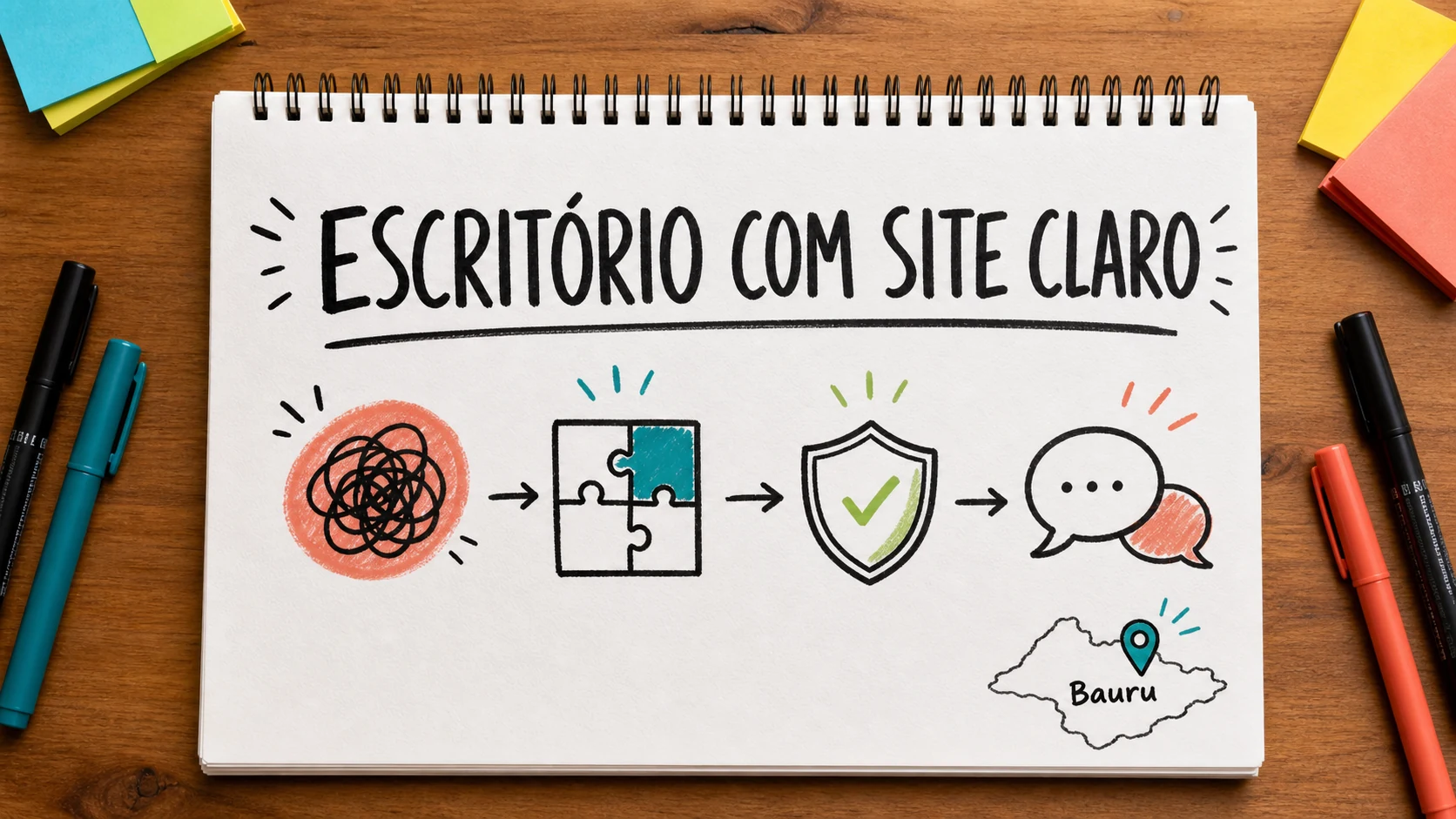 Site simples para escritório com serviços explicados e formulário de contato