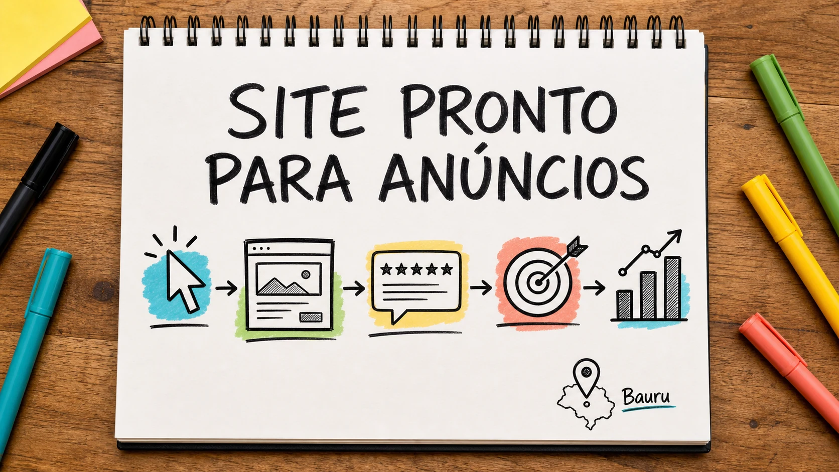 site preparado para anúncios preço com landing page, contato e medição