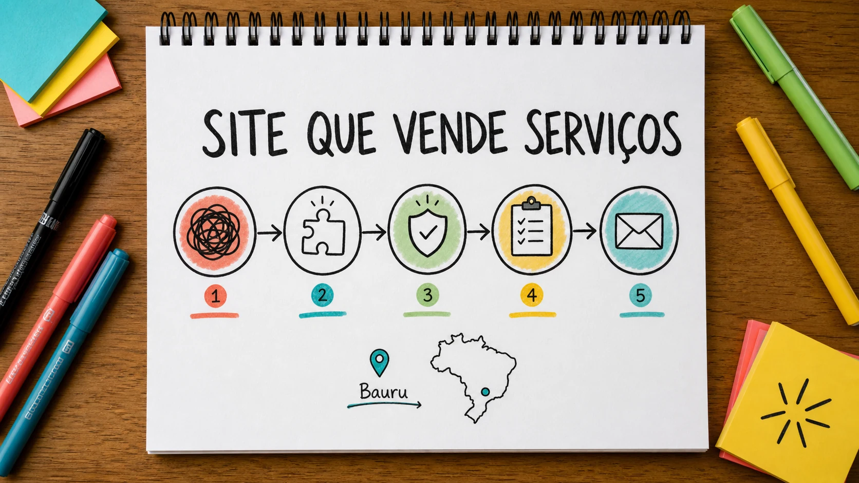 site para vender serviços com explicação clara e pedido de orçamento