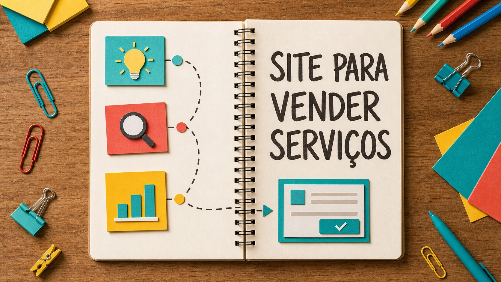 site para vender serviços com explicação clara e pedido de orçamento