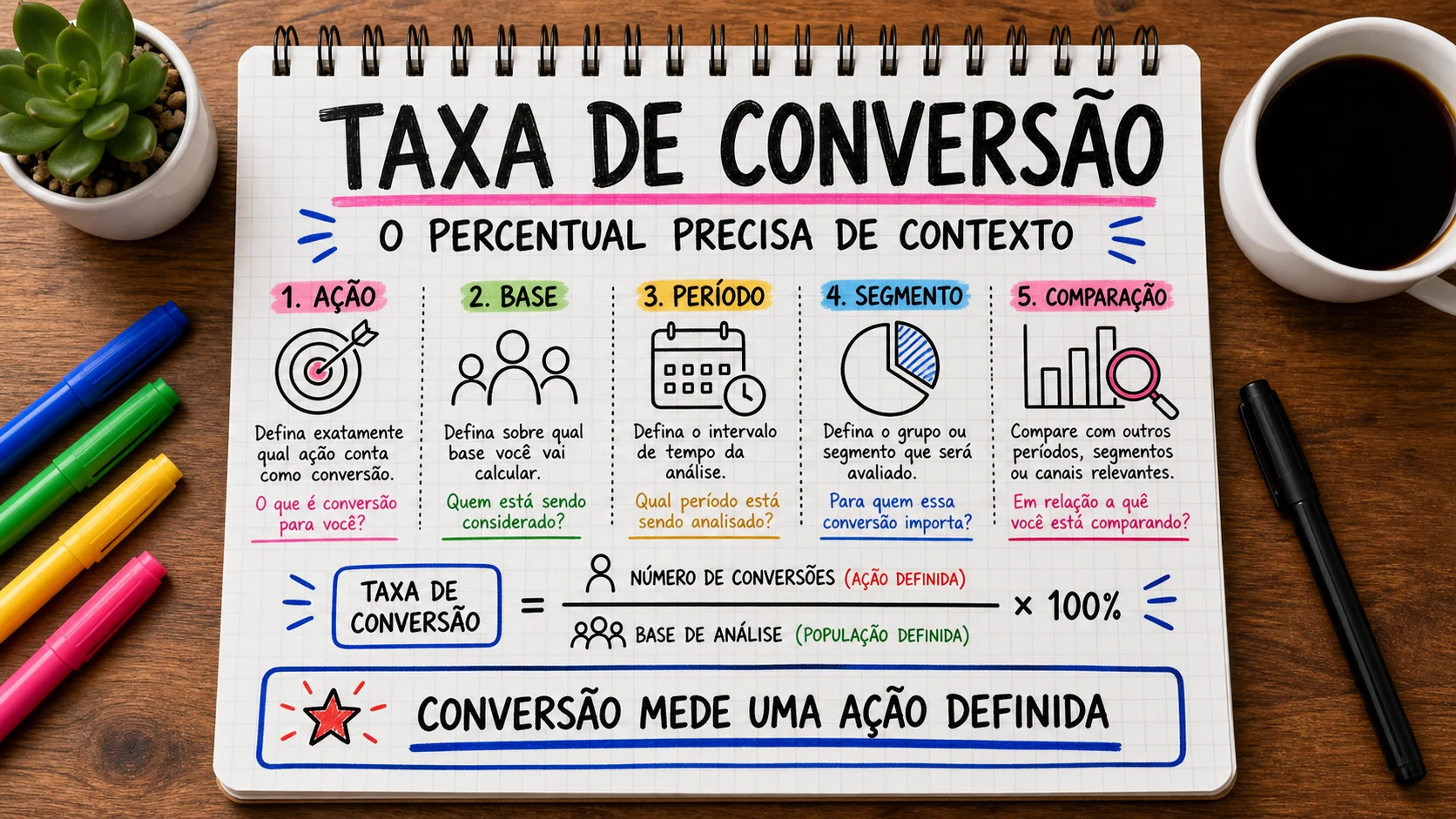 Taxa de conversão representado em uma cena editorial sobre escolha, contexto e decisão.