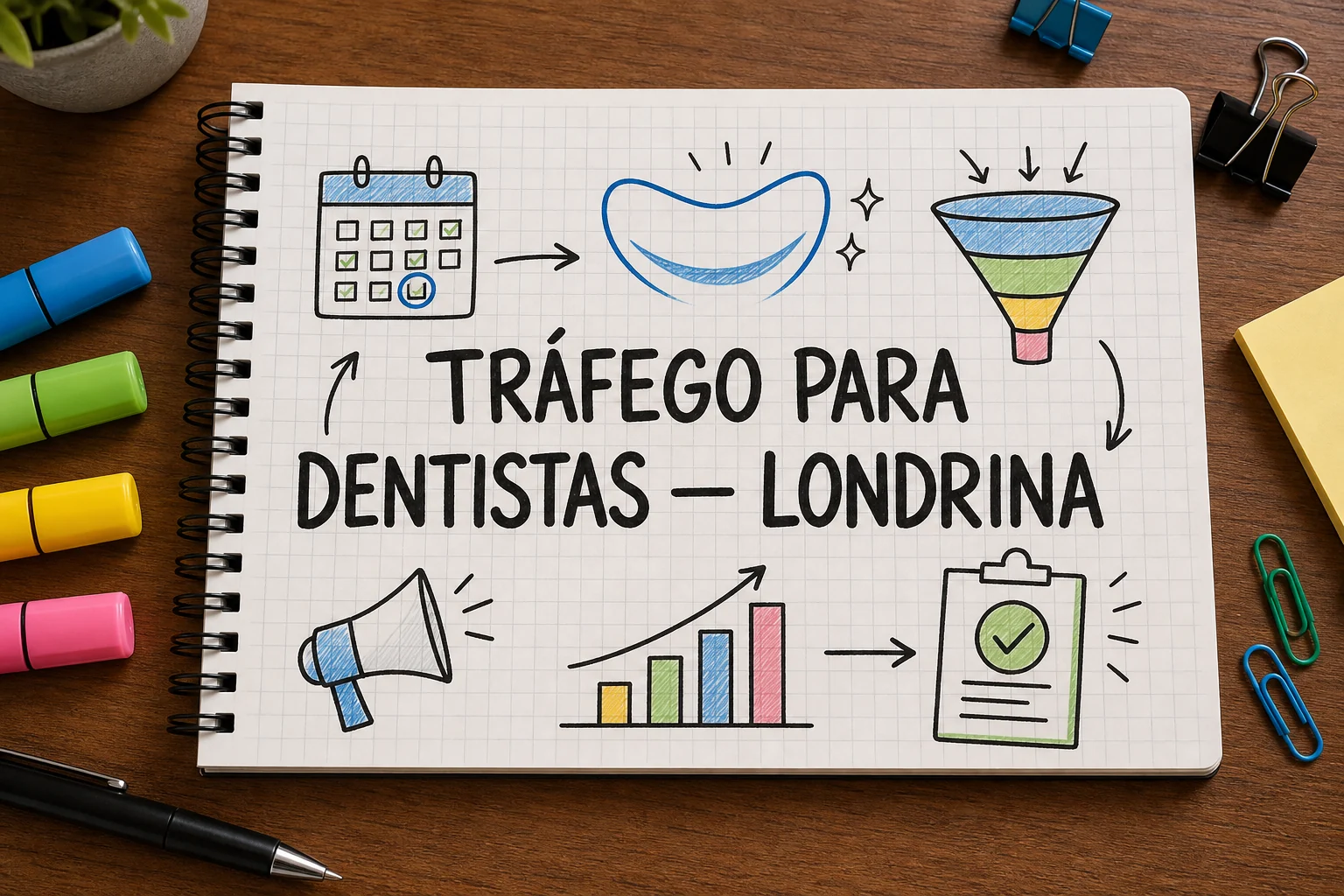 Tráfego pago para dentistas em Londrina, com planejamento, métricas e decisões comerciais