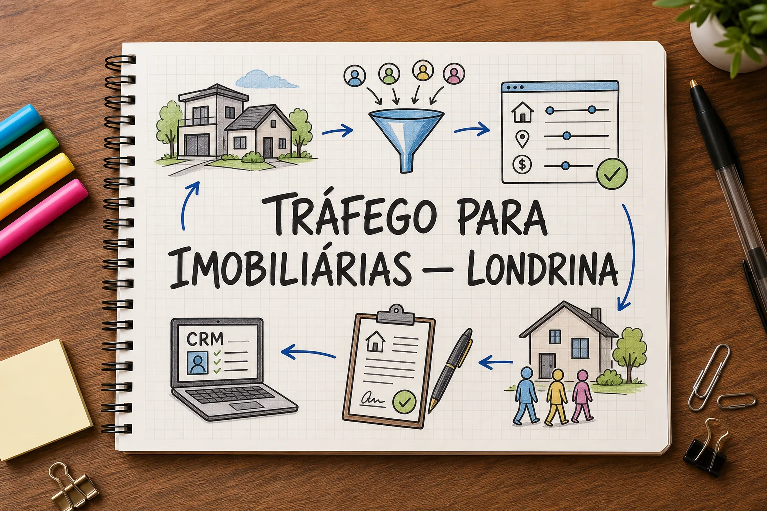 Tráfego pago para imobiliárias em Londrina, com planejamento, métricas e decisões comerciais