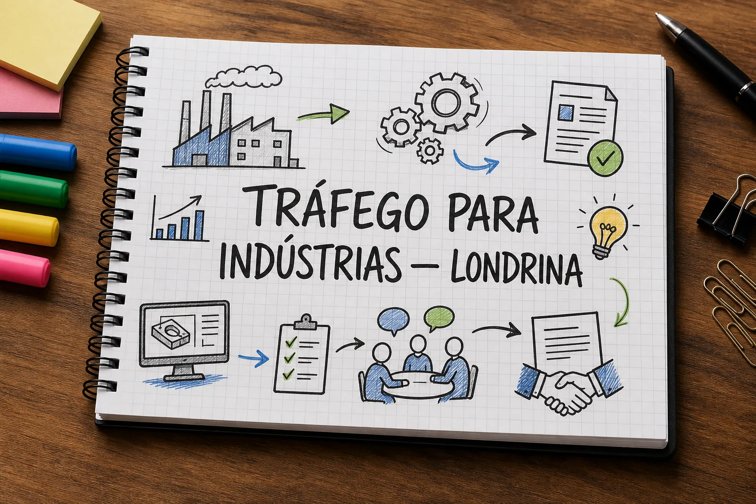 Tráfego pago para indústrias em Londrina, com planejamento, métricas e decisões comerciais