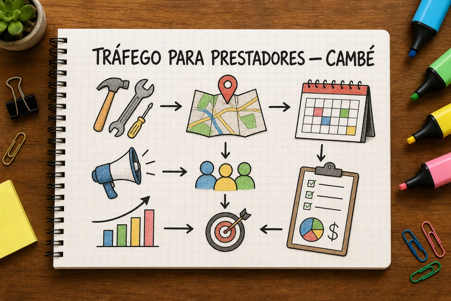 Tráfego pago para prestadores em Cambé, com planejamento, métricas e decisões comerciais
