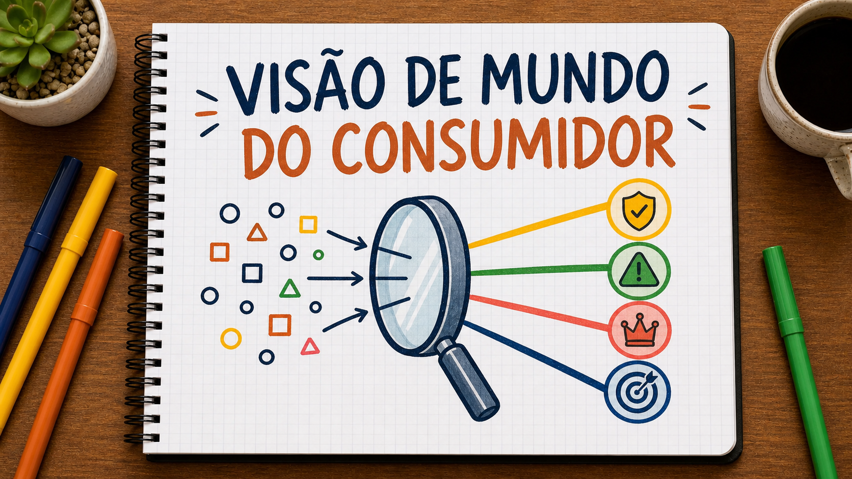 Diagrama conceitual sobre visão de mundo do consumidor aplicado à estratégia empresarial