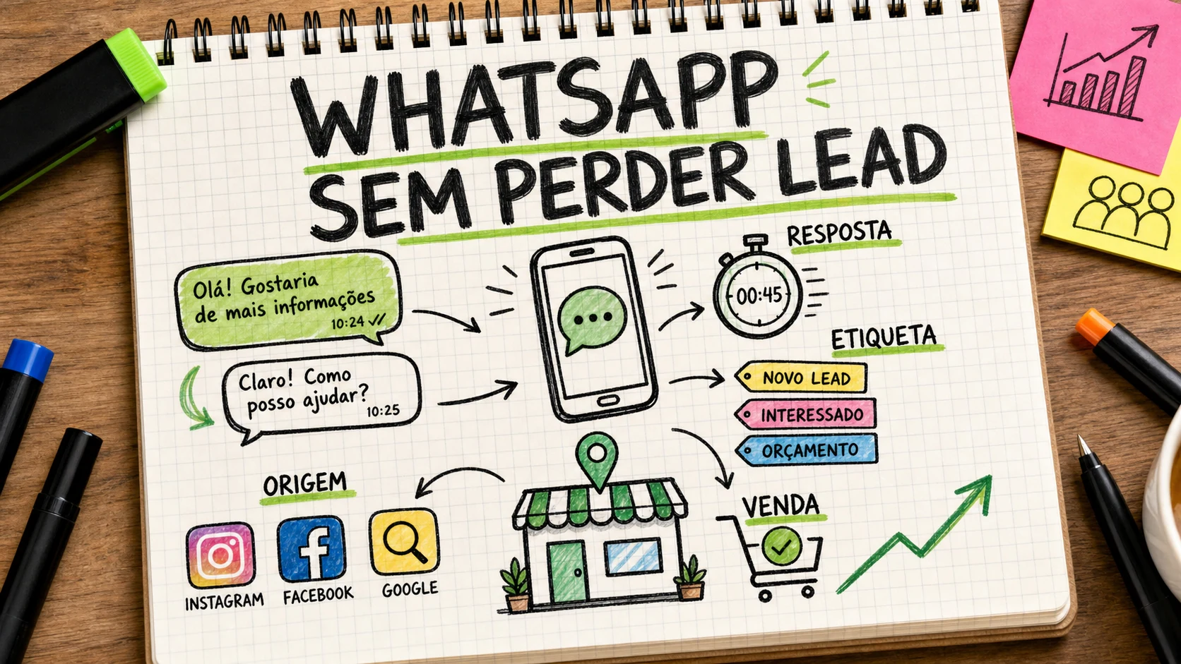 WhatsApp no marketing digital local conectado a site, anúncios e atendimento