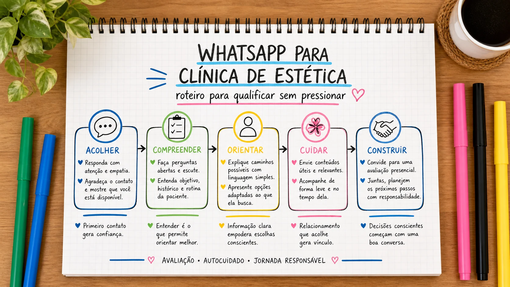 Infográfico sobre WhatsApp para clínica de estética aplicado a clínicas de estética.