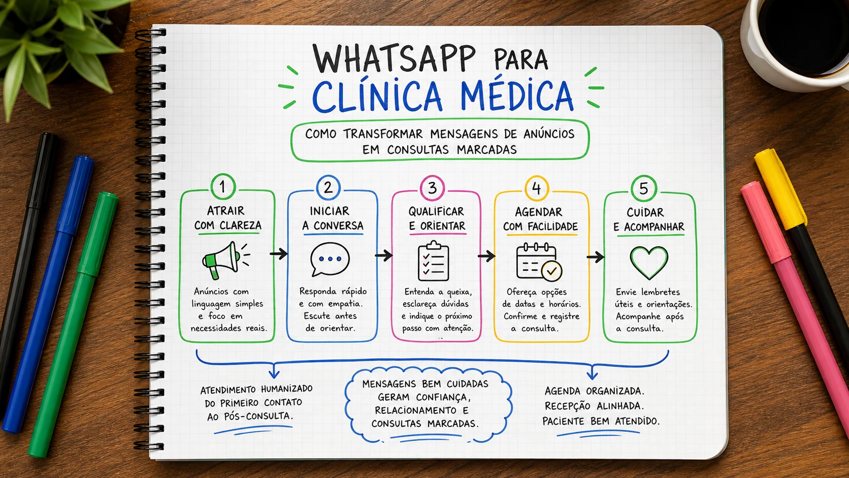 Infográfico sobre WhatsApp para clínica médica aplicado a clínicas médicas.