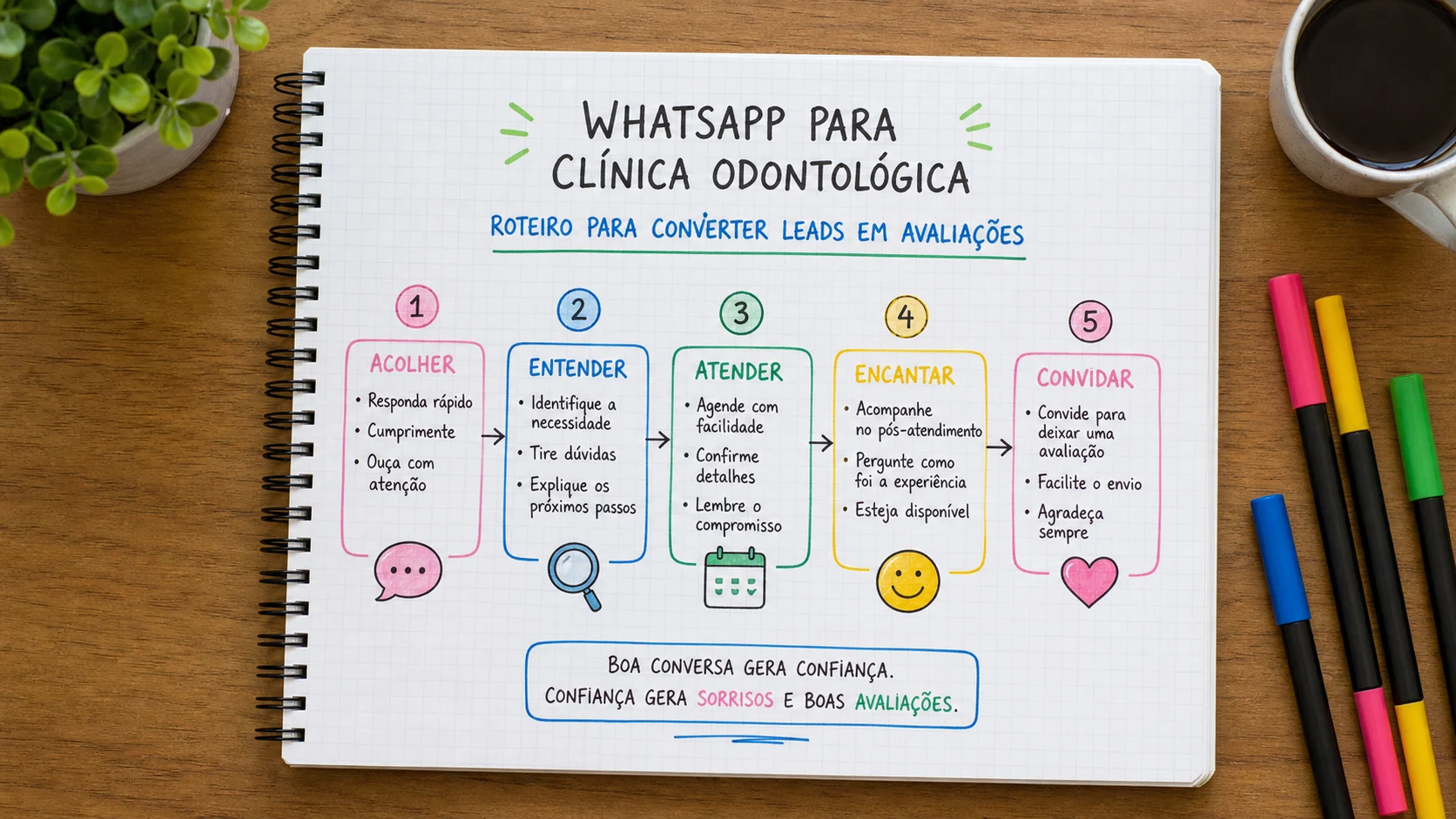 Infográfico sobre WhatsApp para clínica odontológica aplicado a clínicas odontológicas.